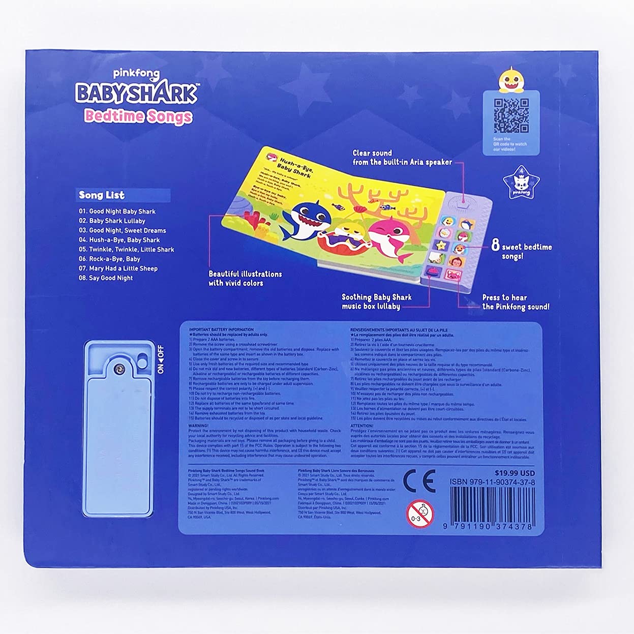 Pinkfong Baby Shark Bedtime Songs learning-focused design supports fine motor and early literacy.