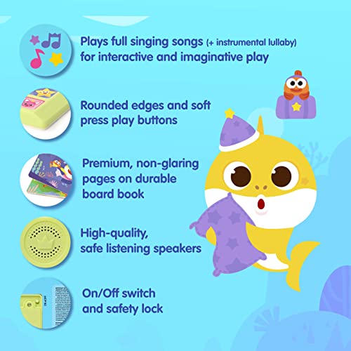 Pinkfong Baby Shark Bedtime Songs ten-buttons side panel supports easy, independent play for little hands.