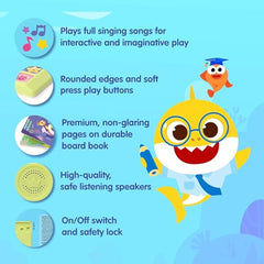 Nine song buttons and stinger highlighted for singing along with Pinkfong Baby Shark.