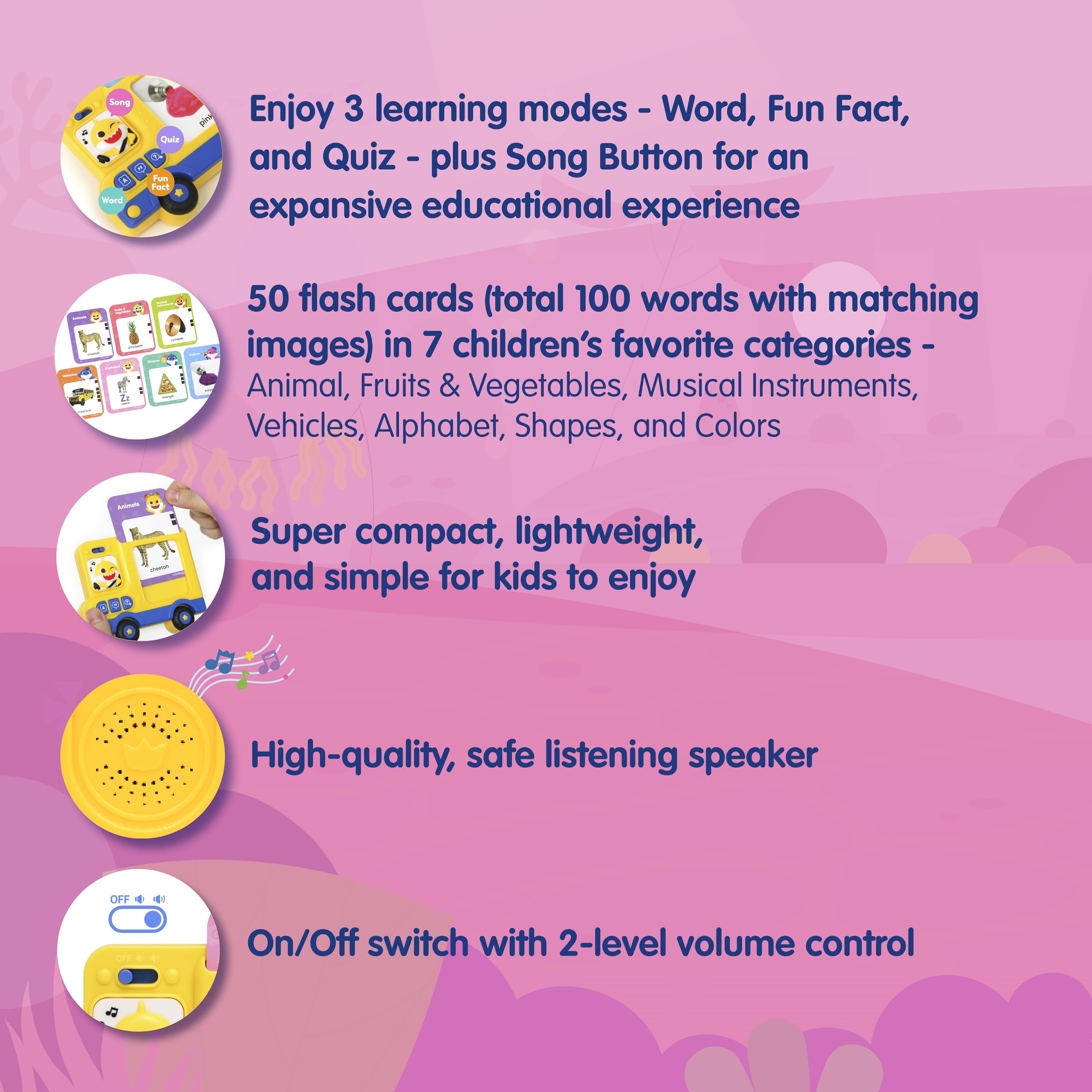 Pinkfong unisex design suits boys and girls for shared learning.