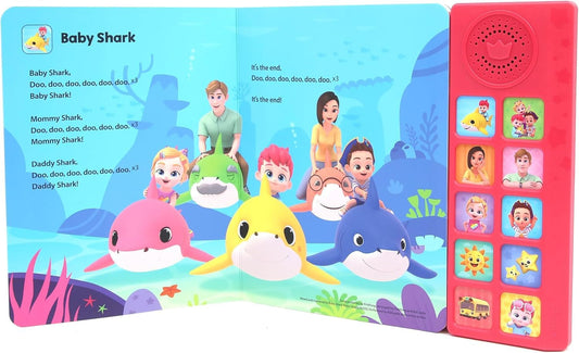 Pinkfong Bebefinn Good Morning Song button encourages early language play