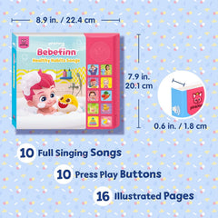 Pinkfong Bebefinn Healthy Habits pages show colorful illustrations for early learning.