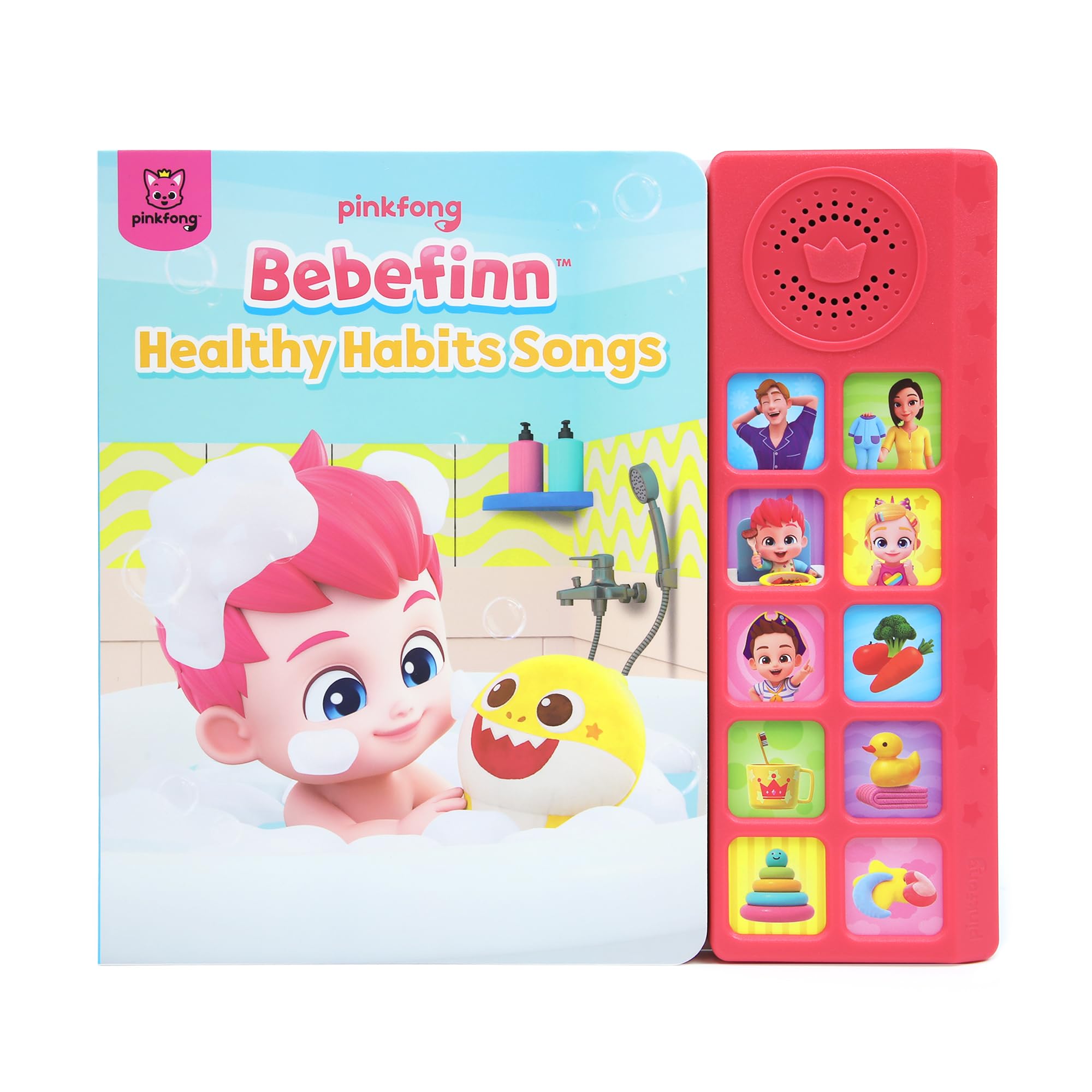 Pinkfong Bebefinn matching-icons activity page encourages fine motor skills.