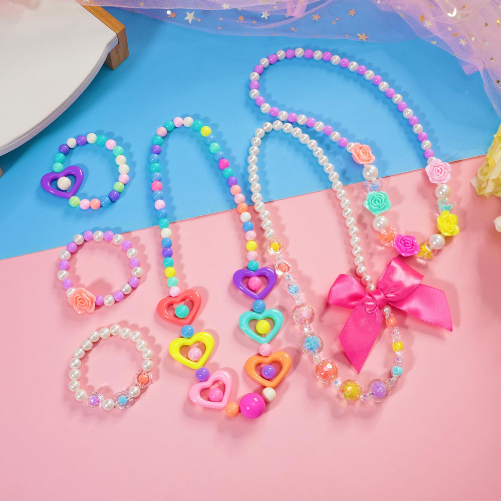 PinkSheep beaded bracelets with flower accents, perfect for creative styling