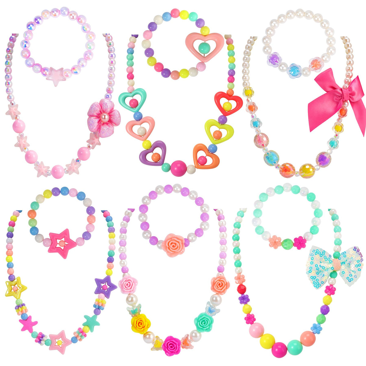 PinkSheep Kids Classic Jewelry pack with colorful beads, ideal for party favors
