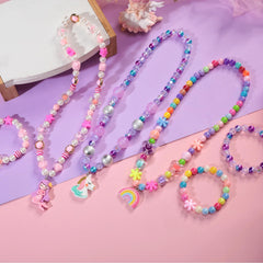 PinkSheep unicorn accent pieces in mermaid jewelry set for dress up
