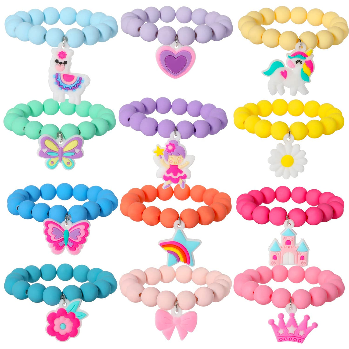 PinkSheep Rainbow bracelet with colorful beads for everyday wear.