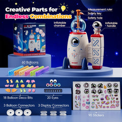 PINSHILE Space Magic balloons and pump bring birthday party fun to any room.