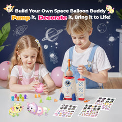 PINSHILE Space Magic stickers and accessories enrich balloon characters with colorful, playful details.