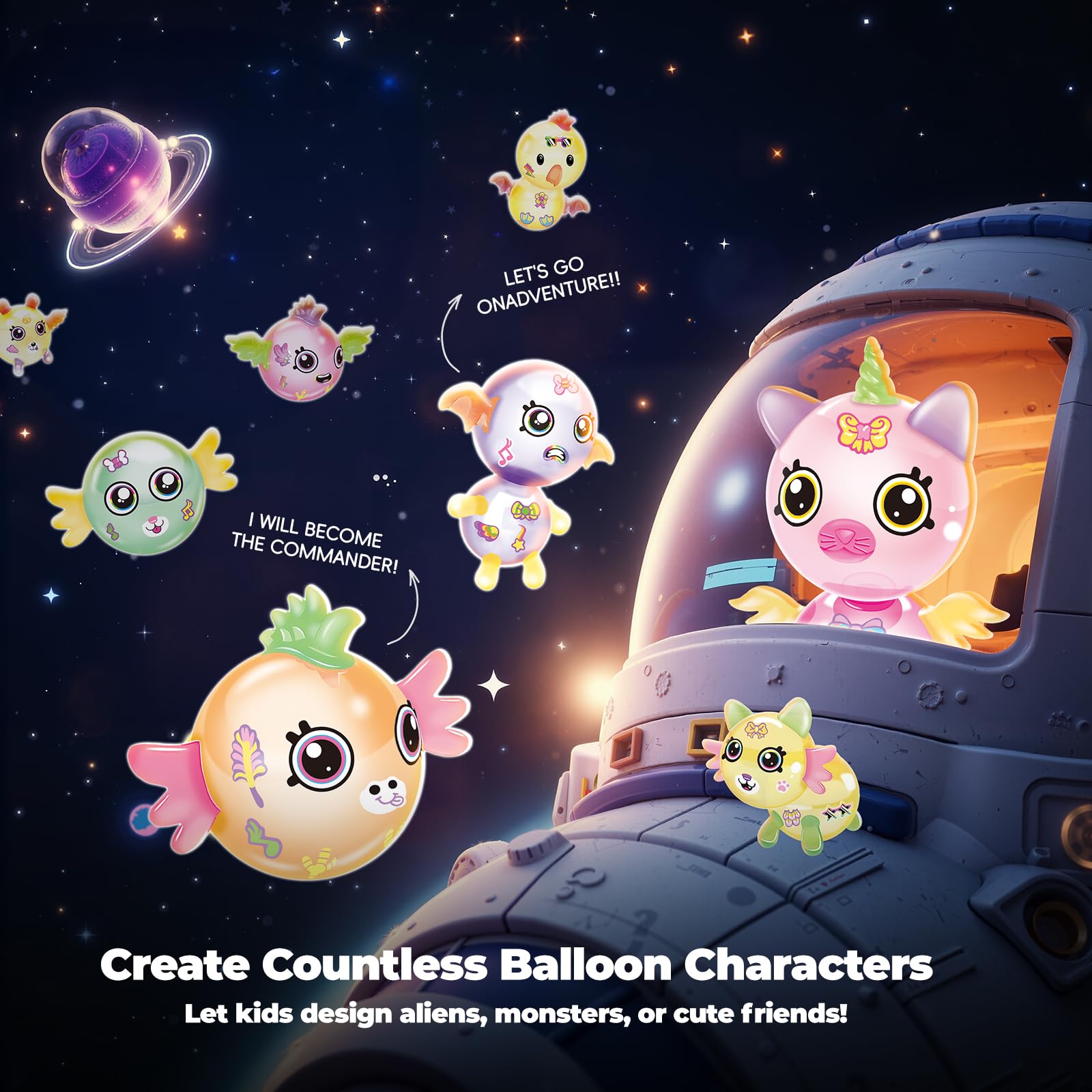 PINSHILE Space Magic Balloon Set helps spark hands-on creativity.