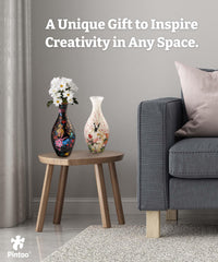 Pintoo vase stands 9.5 inches tall for dramatic arrangements.