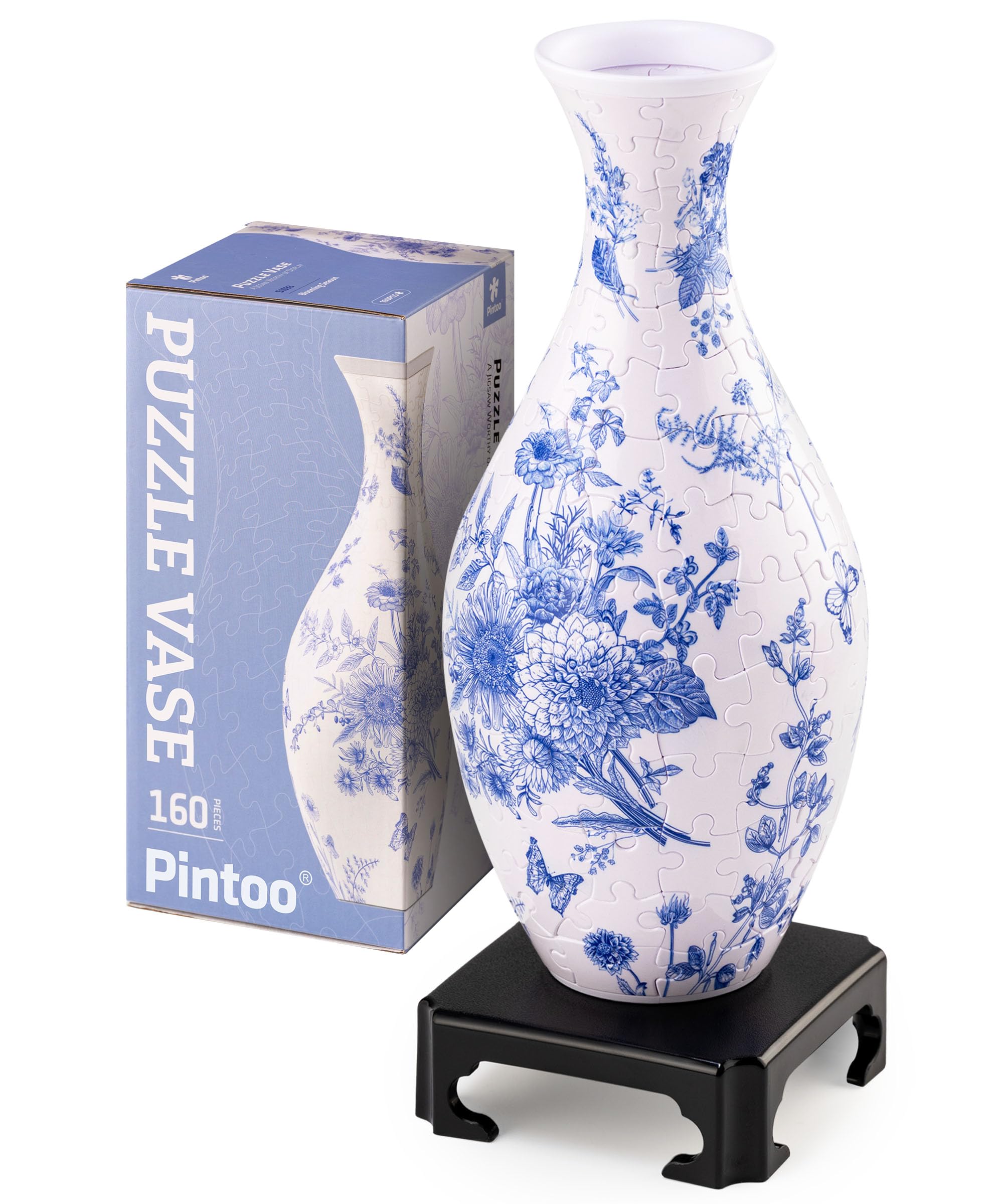 Pintoo 3D Puzzle Vase assembled as a sculptural centerpiece for home decor