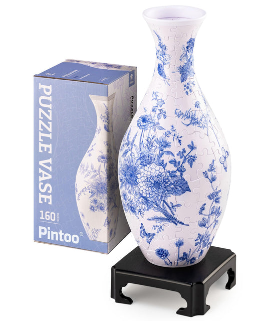 Pintoo 3D Puzzle Vase assembled as a sculptural centerpiece for home decor