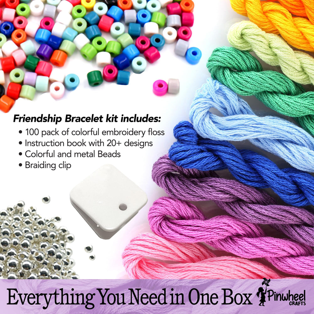 Pinwheel Crafts 100 floss threads in bright colors for creative designs