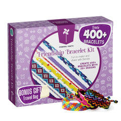 Pinwheel Crafts friendship bracelet kit on-the-go bag for portable crafting anywhere