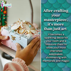 Pinwheel Crafts Mermaid DIY Jewelry Box Kit step-by-step instructions guide young crafters