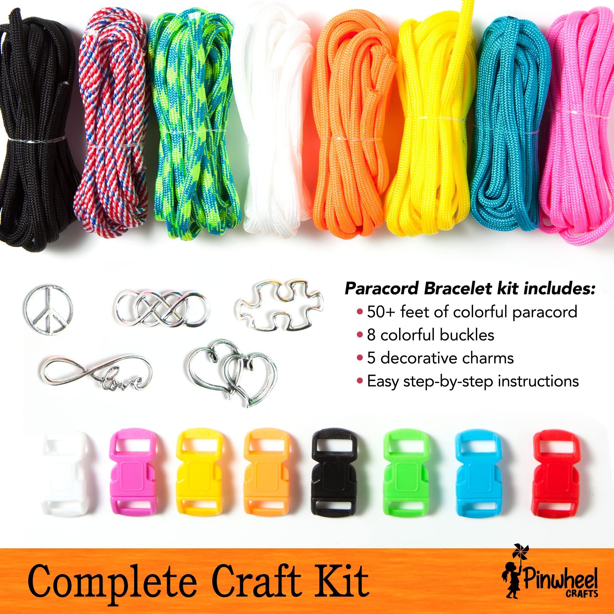Pinwheel Crafts finished bracelets showcase colorful, wearable designs for daily use.