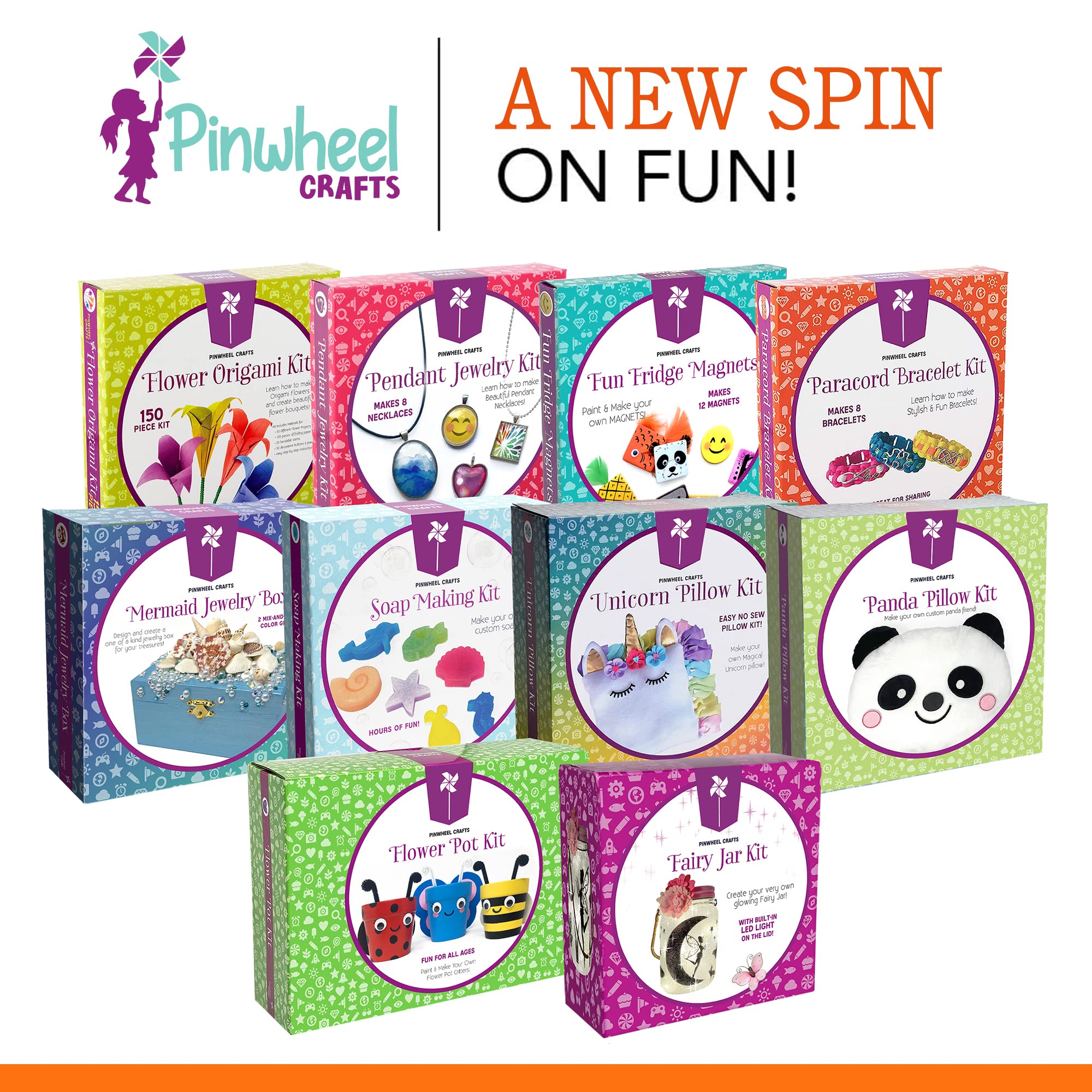 Pinwheel Crafts gift-ready packaging makes gifting simple and appealing.