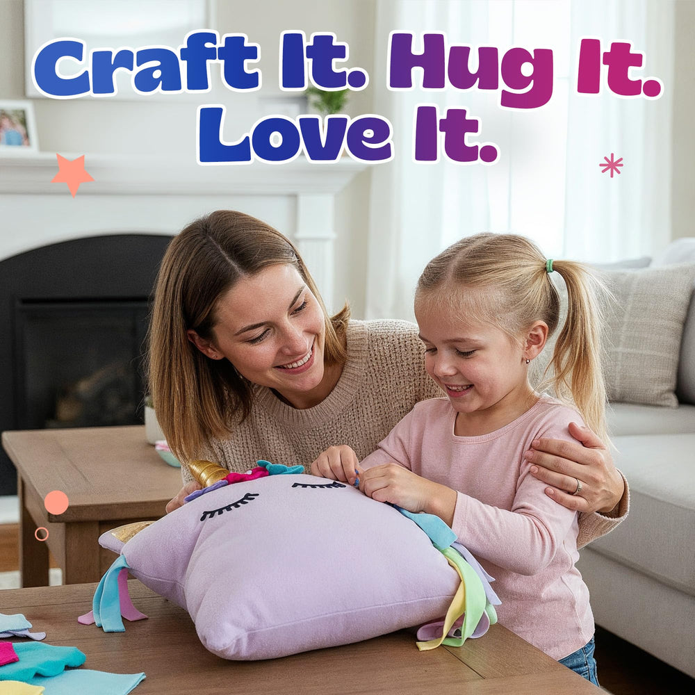 Pinwheel Crafts Unicorn Pillow Kit stuffing included for a soft pillow