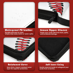 3-ring binder with wrist strap for portable card swaps
