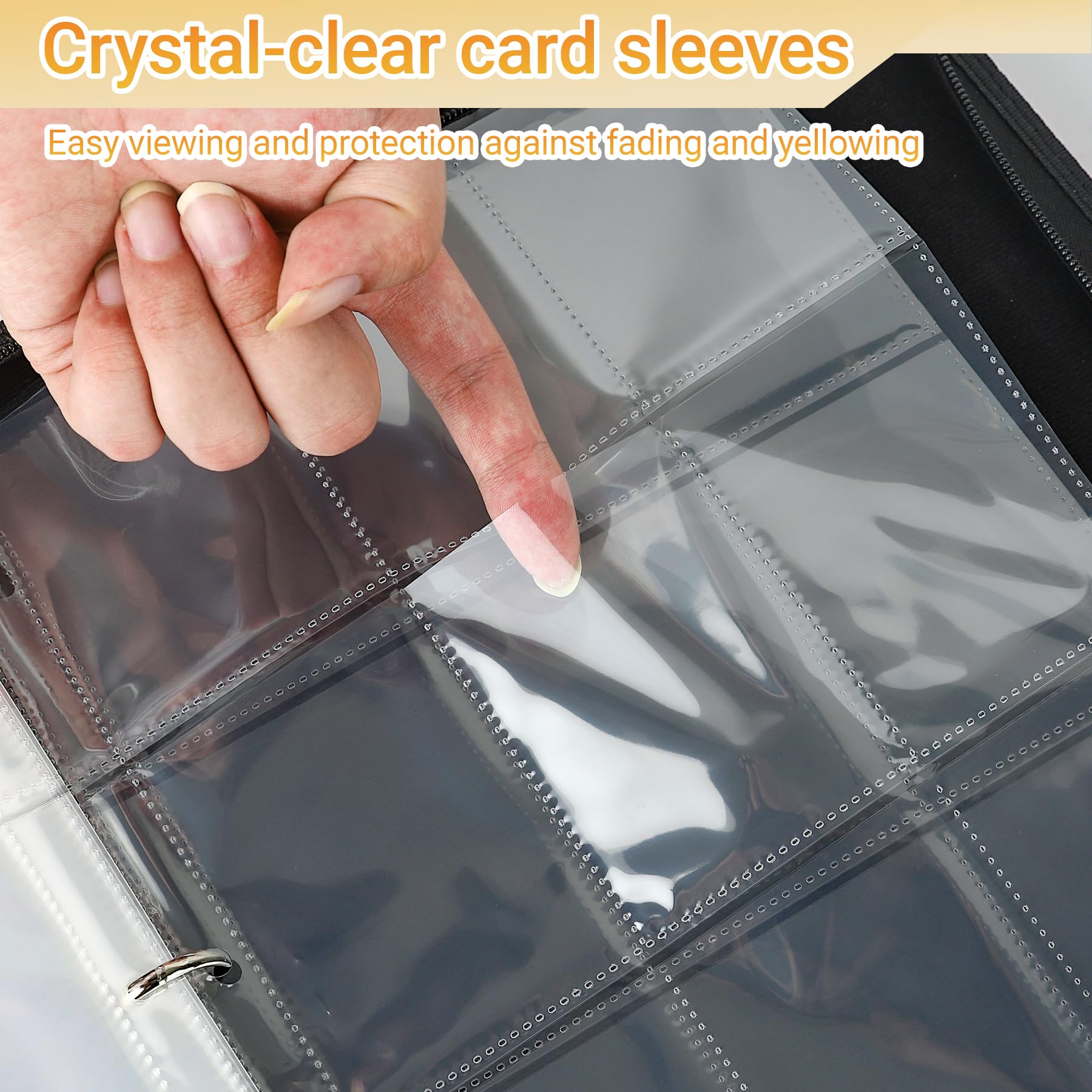 Crystal-clear acid-free sleeves preserve visibility for long-term storage.