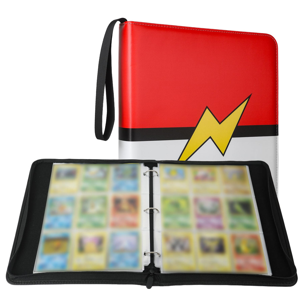 Pinzoveno trading card binder front cover in PU leather provides durable protection.