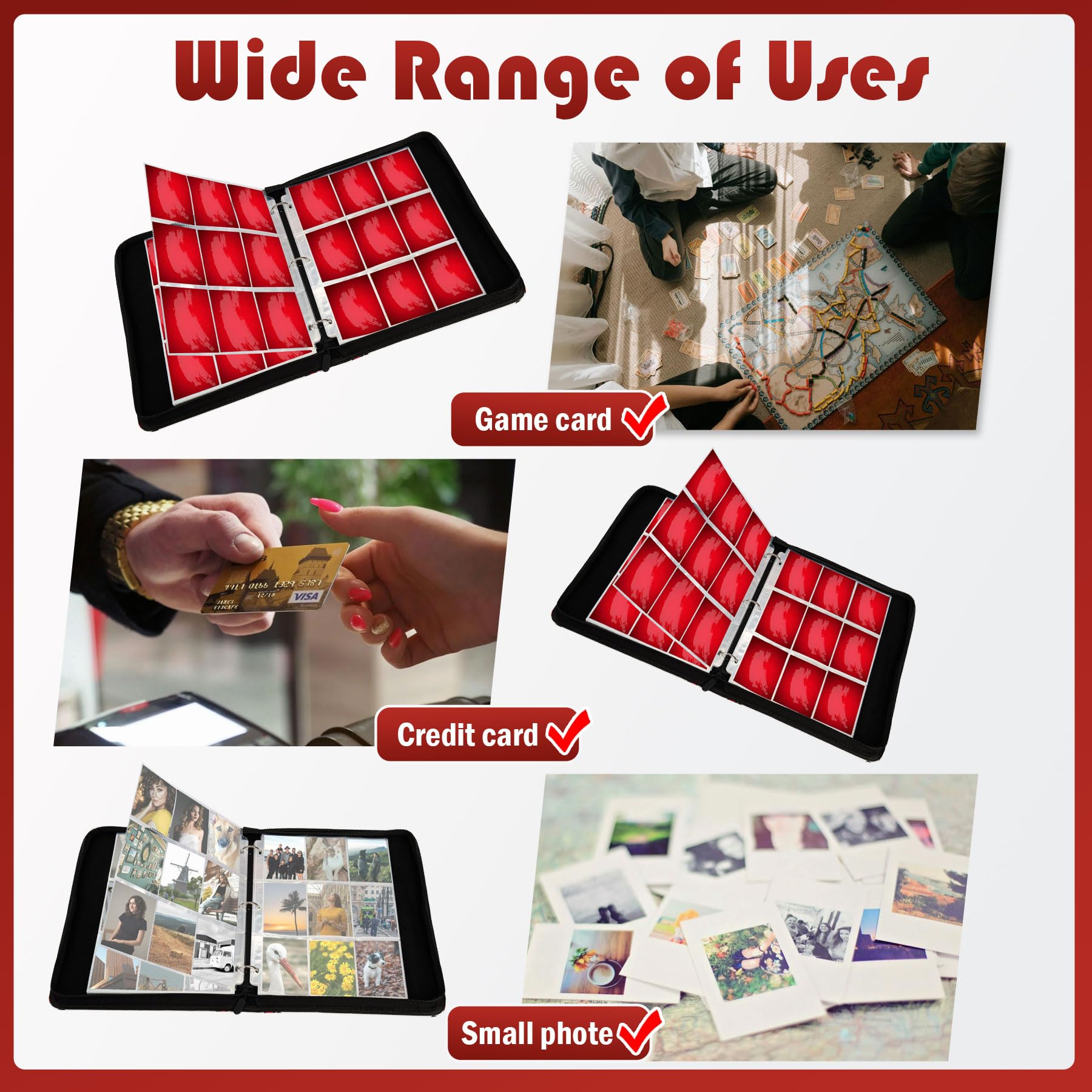 Travel-friendly card organizer ideal for games and trades on the go