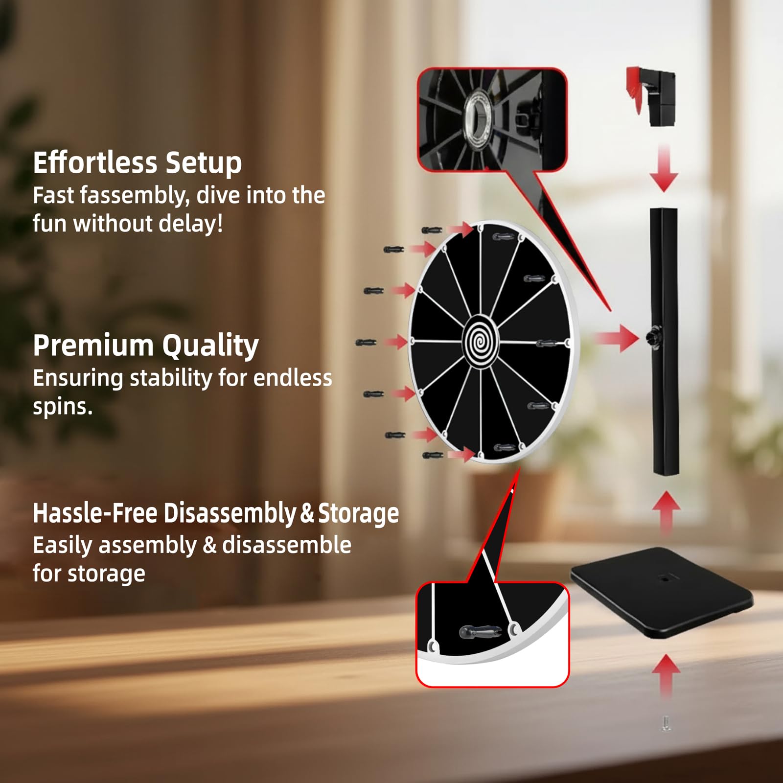 Pionites dynamic balance technology ensures fair spins across all sections.