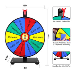 Pionites prize wheel assembly simplifies setup in minutes with a 2-step design.