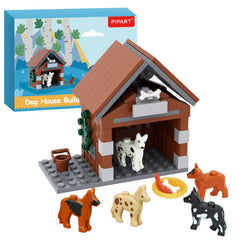 PIPART farm animals dog house assembly: durable blocks foster imaginative play.
