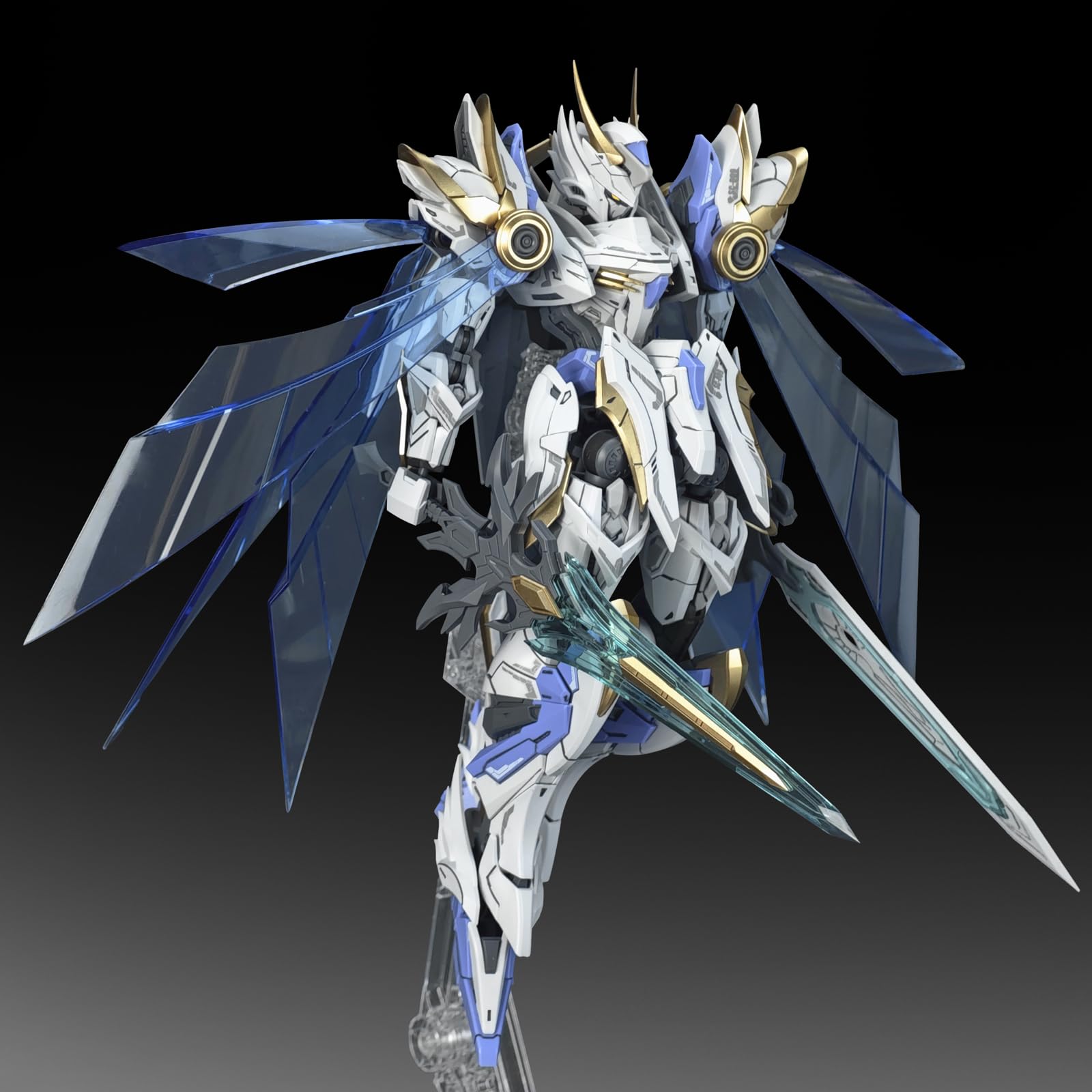 Poseable joints enable dynamic poses for the Percival figure.