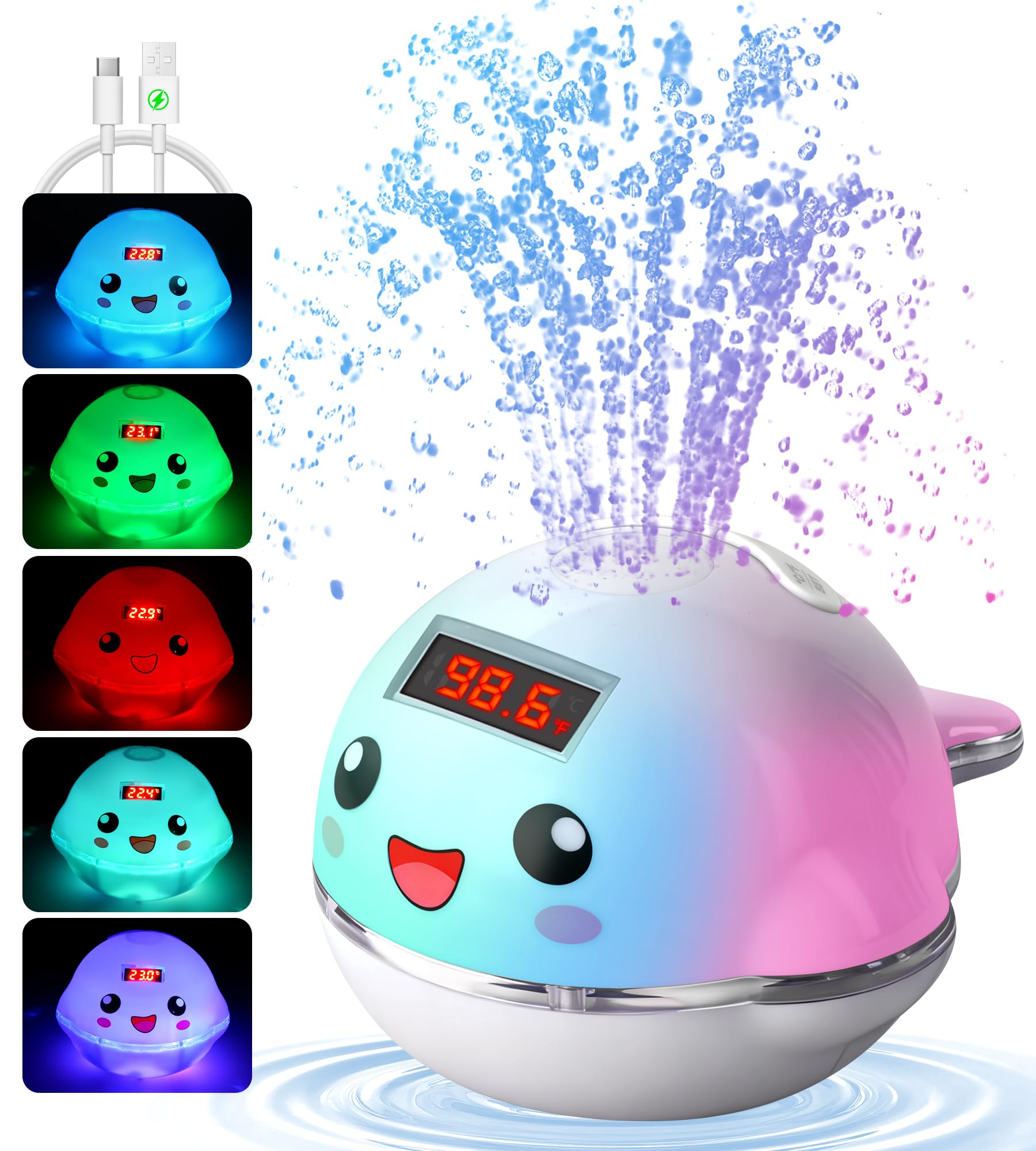 Pircaath baby bath toy sprinkler engages toddlers with playful water play.