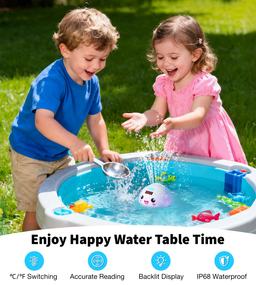 Pircaath rechargeable battery bath toy eliminates frequent battery changes.