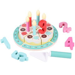 Pithfor complete wooden cake set offers colorful, durable play for ages 3–5.