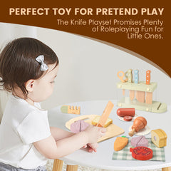 Pithfor Knife Storage Rack showcases organized toy kitchen after play.