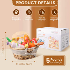 Pithfor Picnic Playset wooden fruits inspire imaginative cooking adventures