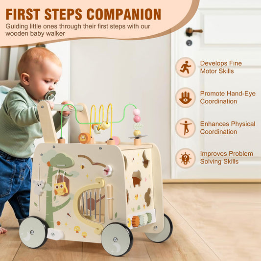 Pithfor push walker side view highlighting stability for early steps