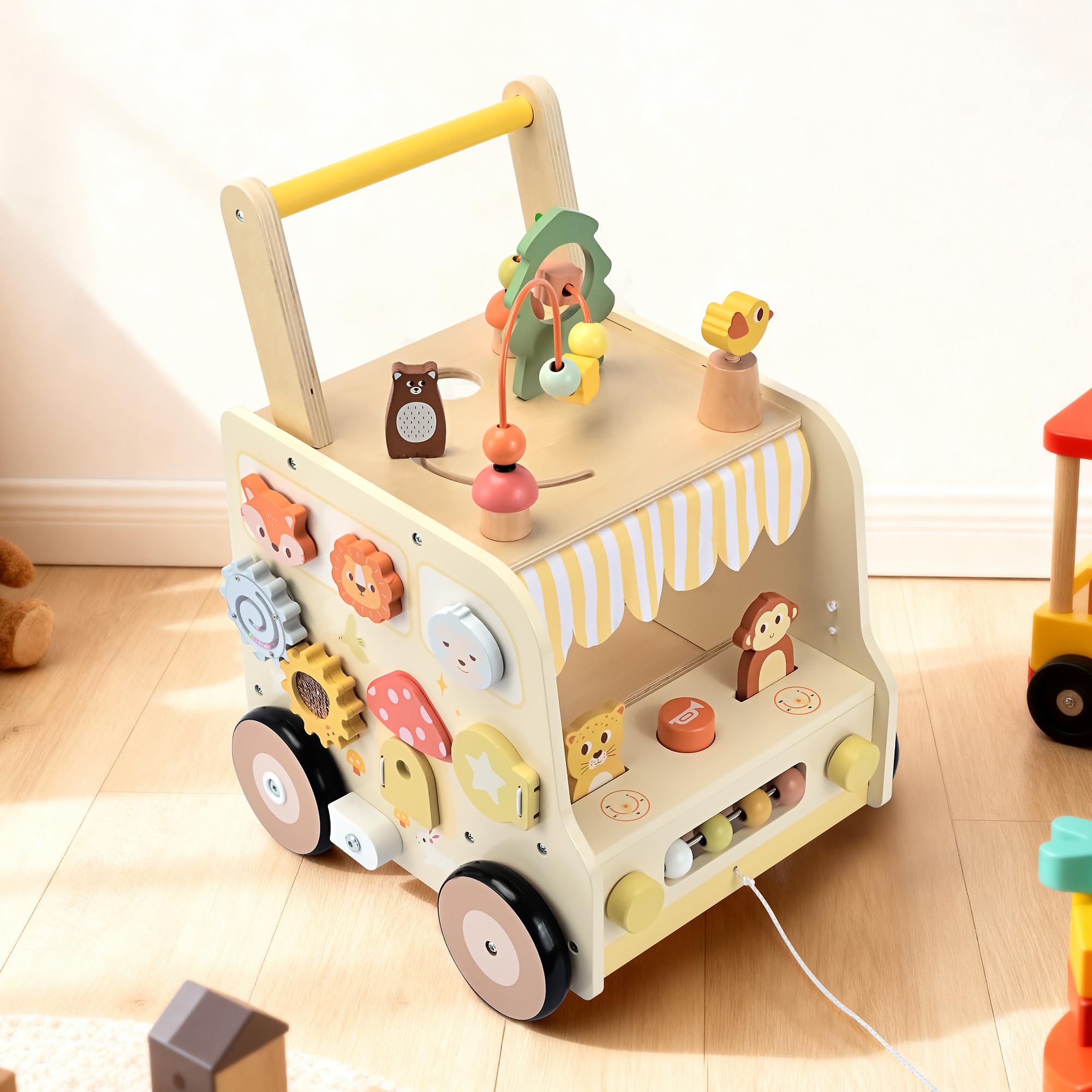 Pithfor walker sliding bear track for problem-solving play