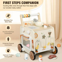 Pithfor walker featuring pretend kitchen for imaginative cooking play.