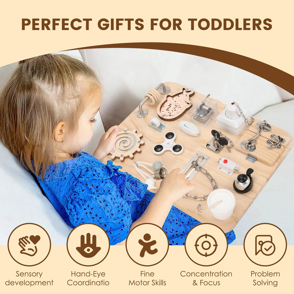 Pithfor busy board pull tabs promote grip strength and precise finger movements