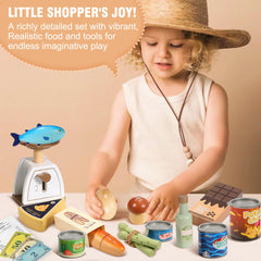 Pithfor wooden play food set chocolate bar adds pretend desserts and treats