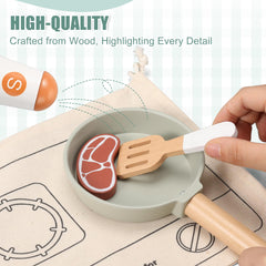 Pithfor wooden pots and pans encourage hands-on pretend cooking