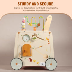 Pithfor wooden shape sorter and bead maze for cognitive play