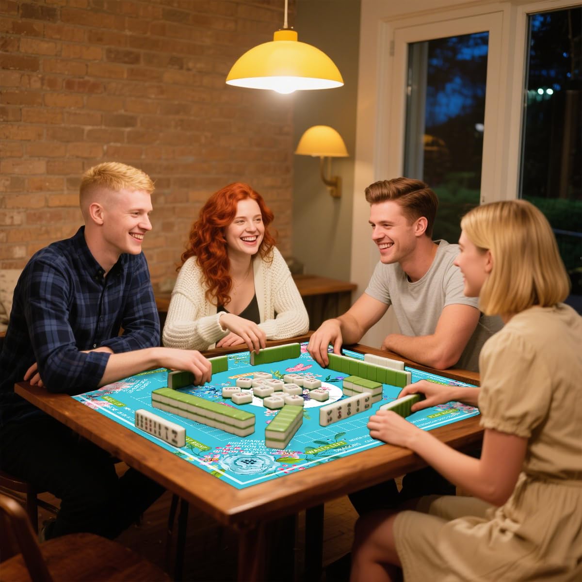 Pittera floral blue design stays vibrant through frequent game nights.