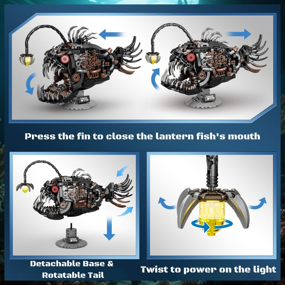 PIVONAX Angler Fish 1038-piece kit with detailed parts