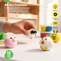 Pivsem air dry clay highlights the easy-dry feature for overnight projects.