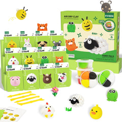 Pivsem air dry clay kit for kids with bright colors and sculpting tools for creative play.