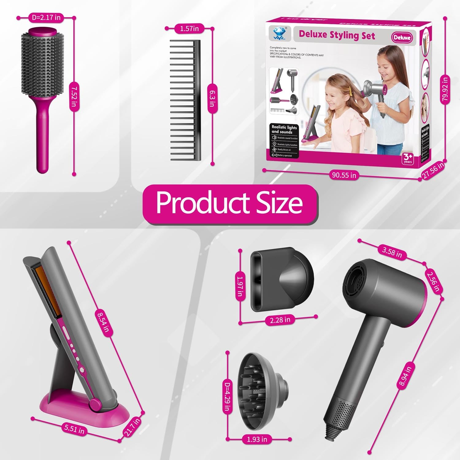 PIXATA ABS material styling set is safe, lightweight, and durable for kids.