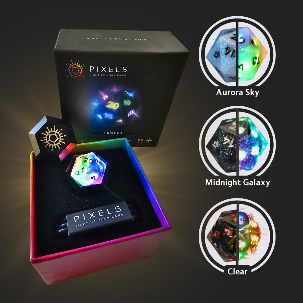 Pixels D20 Midnight Galaxy accessibility features with color-coded results.