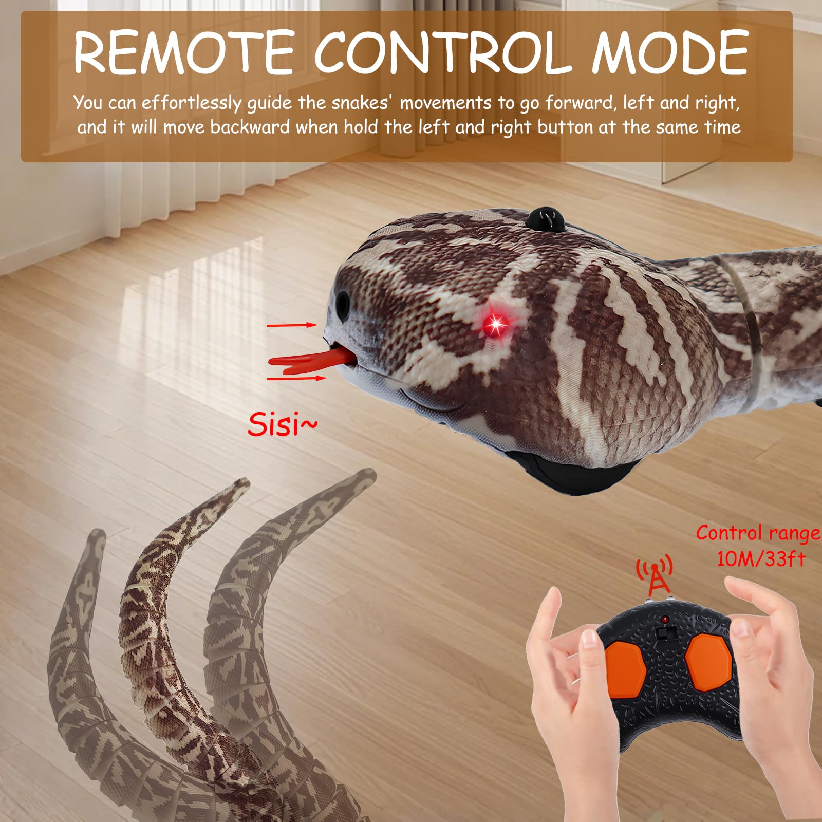 Pixibond USB charging cable powers the snake toy for easy recharging.